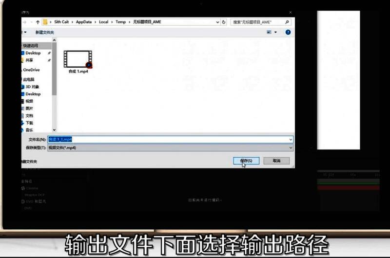 输出设置界面展示文件路径选择操作