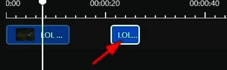 视频片段被高亮选中状态，下方显示操作图标栏
