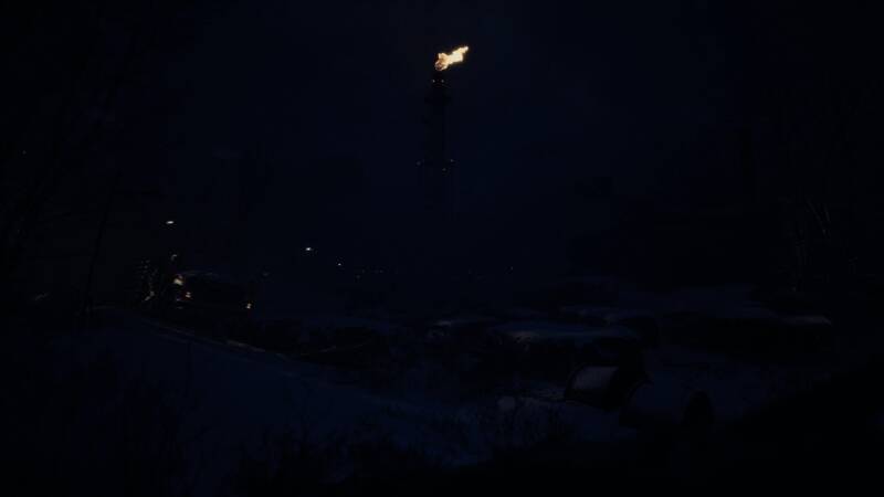 玩家手持霰弹枪面对多个怪物围攻的紧张战斗画面，背景为昏暗密闭的空间