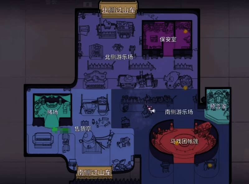 水晶球位于帐篷桌面上，周围环境昏暗神秘