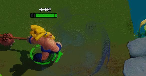 卡卡班蓄力冲锋动画演示，地面裂开伴随冲击波扩散