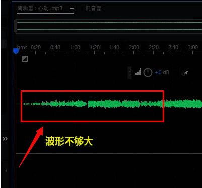 音频文件已加载，波形编辑器窗口显示清晰的波形曲线