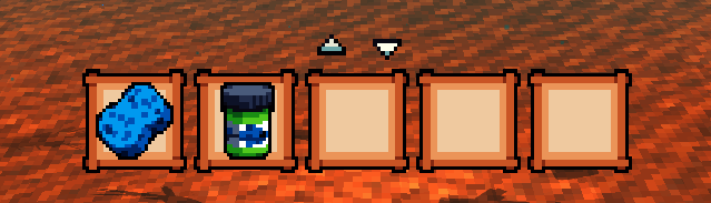 物品栏界面展示清洁海绵与鱼食两种基础道具，旁边有时间图标辅助说明