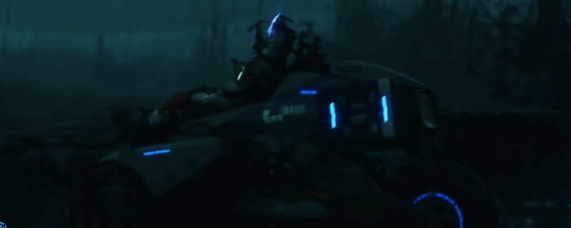 《死亡搁浅2》游戏内角色互动界面，显示奖杯触发前的关键剧情画面