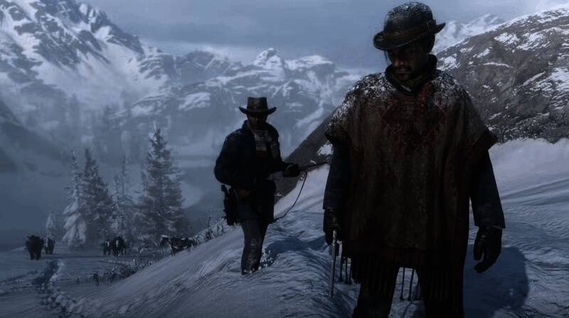 《荒野大镖客2》幕后开发团队工作照，办公桌上堆满资料，员工神情疲惫