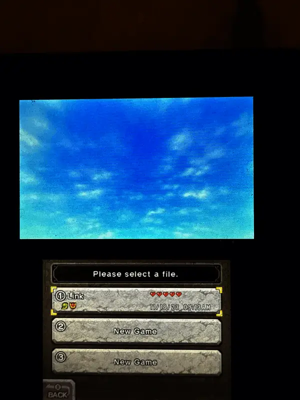 sobbl_使用3DS掌机启动游戏的画面截图，显示游戏运行正常