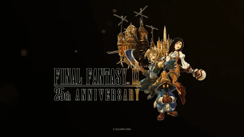 《最终幻想9》游戏封面与主要角色形象展示，画面色彩鲜艳，角色设计精致