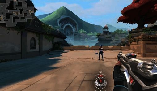 游戏中玩家使用戍卫进行瞄准射击的画面，体现武器的远程压制能力