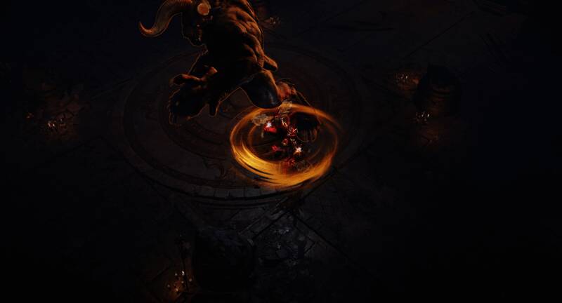 佐德堡垒副本战斗画面，角色与巨大BOSS激烈交锋，背景废墟遍布