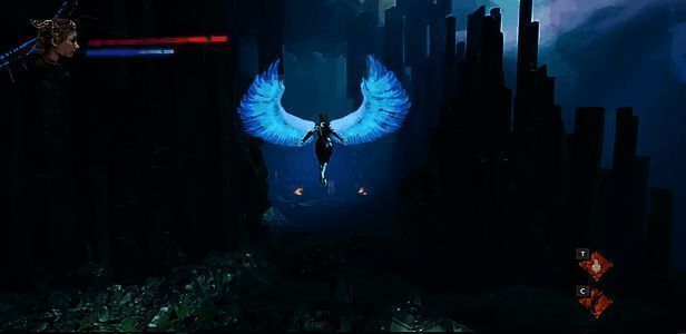 战斗画面展示主角在空中翻转挥剑，敌人被击飞，身后留下光效轨迹