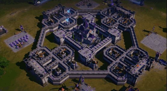 空中单位突袭地面阵地，展现立体战场的战术纵深