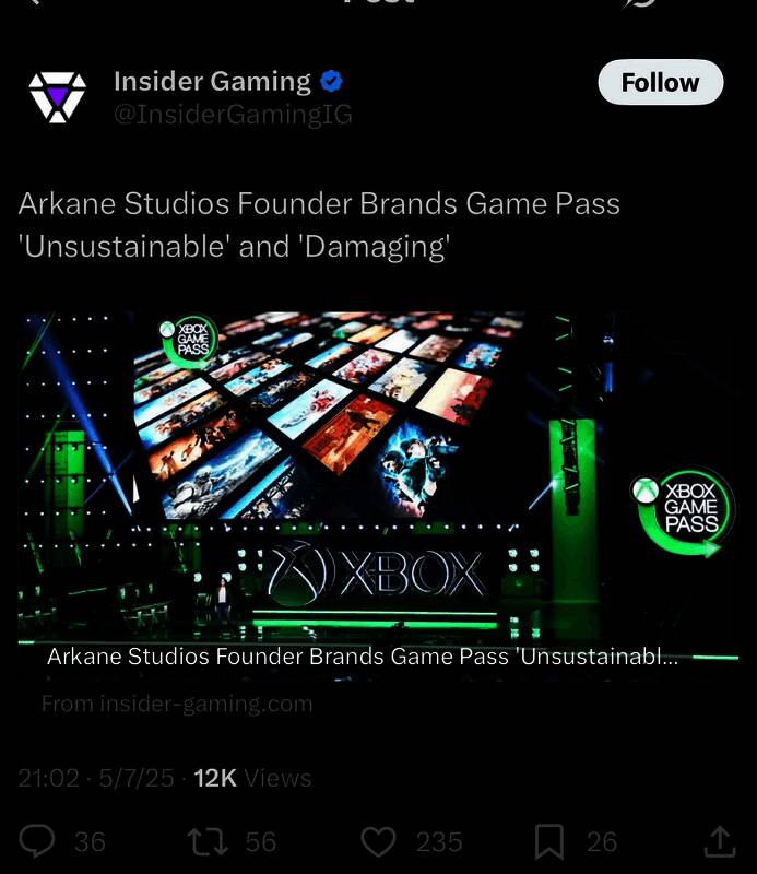 微软Xbox Game Pass界面截图，显示部分游戏列表
