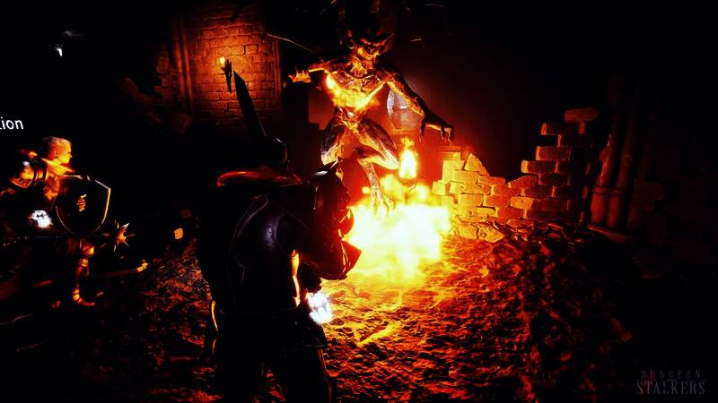 地下城入口场景，雾气弥漫，充满未知感