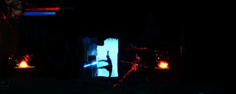 游戏中公主身着华丽服饰，手持法杖，在黑暗森林中与怪物对峙的震撼画面