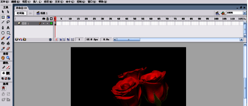 Flash 8界面展示情人节贺卡背景设置过程