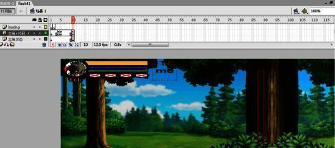 Macromedia Flash 8界面展示，正在打开已完成的动画文件