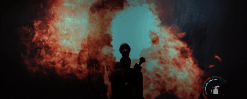 游戏封面画面，展示南极冰原上的苏联风格科研站点，远处有神秘光束直冲天际