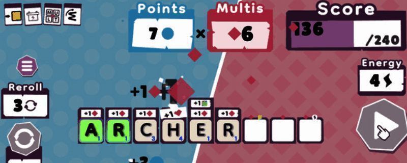 Wordatro! 游戏内界面展示，清晰简洁的策略地图布局与单位部署