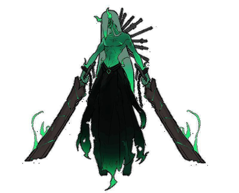 双刀魔发动冲刺斩击瞬间，红色攻击范围清晰可见