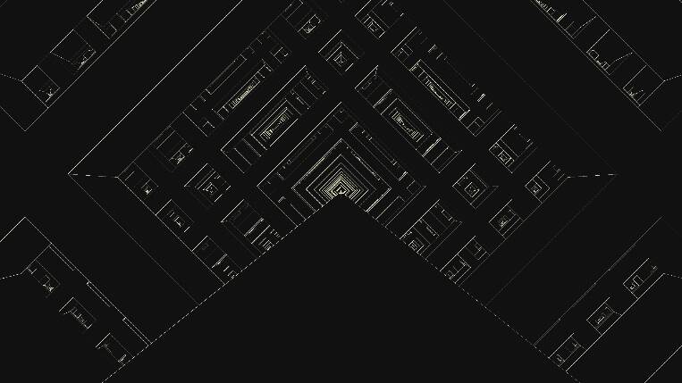 漂浮于空中的抽象结构，色彩渐变细腻，如同进入另一个维度