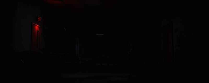 游戏封面展示，主角在黑暗医院中孤立无援的紧张氛围