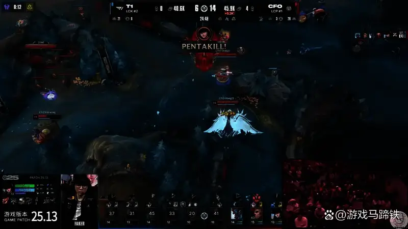 CFO与T1决胜局激烈交锋，Faker与对手在塔下极限操作