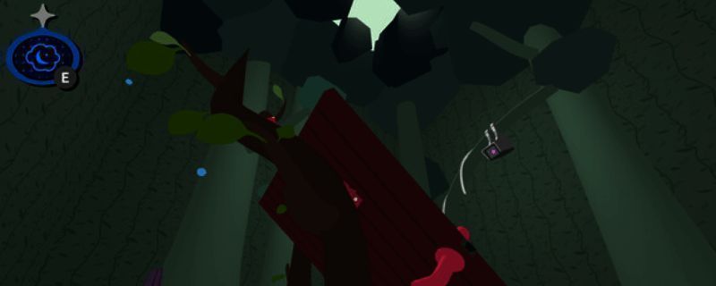 游戏封面图，展示主角与漂浮物品互动的奇异场景，整体画风梦幻卡通