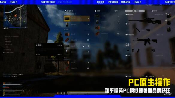 和平精英PC与移动端协同作战界面展示