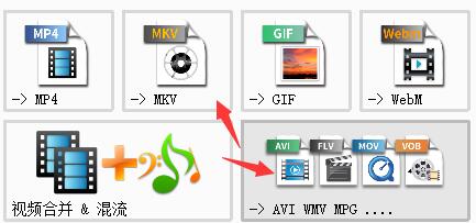 格式工厂输出格式选择界面，展示多种可选格式选项