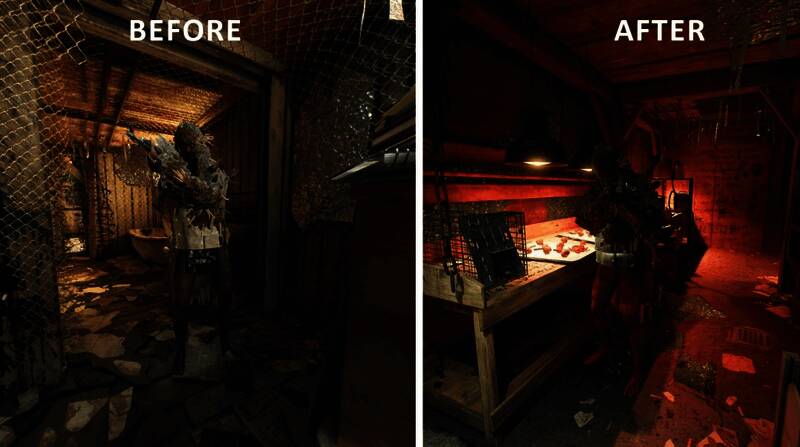 《严阵以待》吉利服嫌犯画面调整前后对比，裸露部位被覆盖