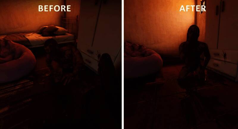 《严阵以待》“毒枭”任务人质服装调整前后对比图