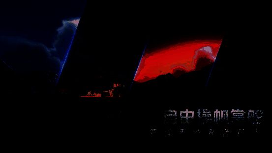 游戏画面展示暴风雨与夕阳下的海上美景