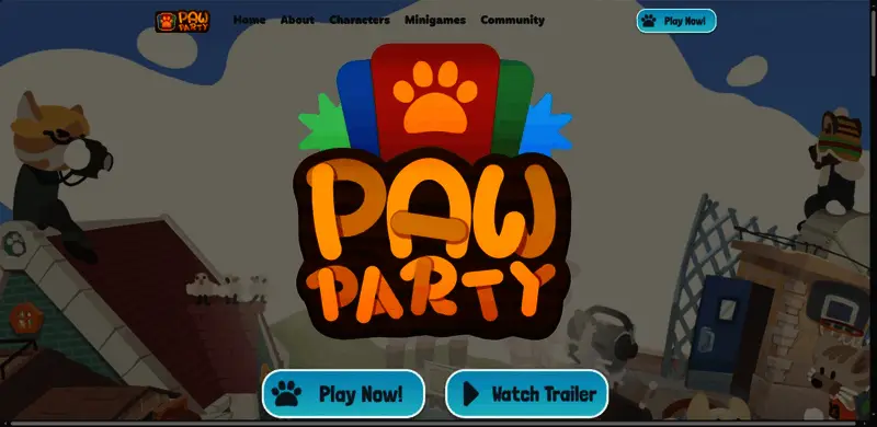 官网界面展示了游戏的基本介绍与主要特色功能