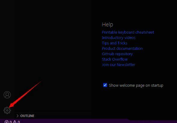 设置界面左侧功能列表，Breadcrumbs部分被展开并处于选中状态