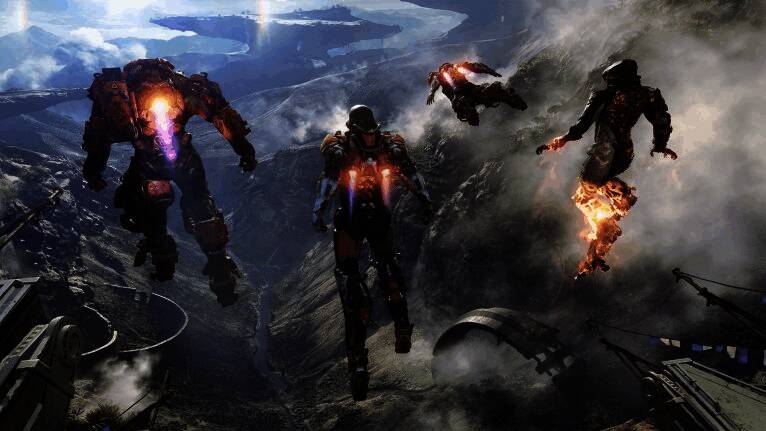 《圣歌》主界面LOGO，背景为未来科幻风格城市