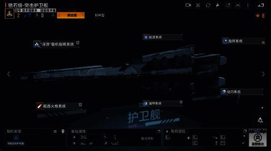 锆石级护卫舰整体外观展示，科幻感十足的舰体造型