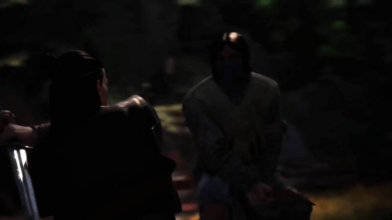 主角科恩身穿破旧斗篷，眼神中透露出坚定与痛苦