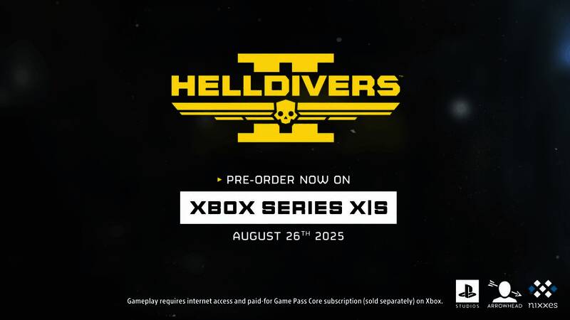 《绝地潜兵2》Xbox宣传片截图，展现激烈的多人对战场景