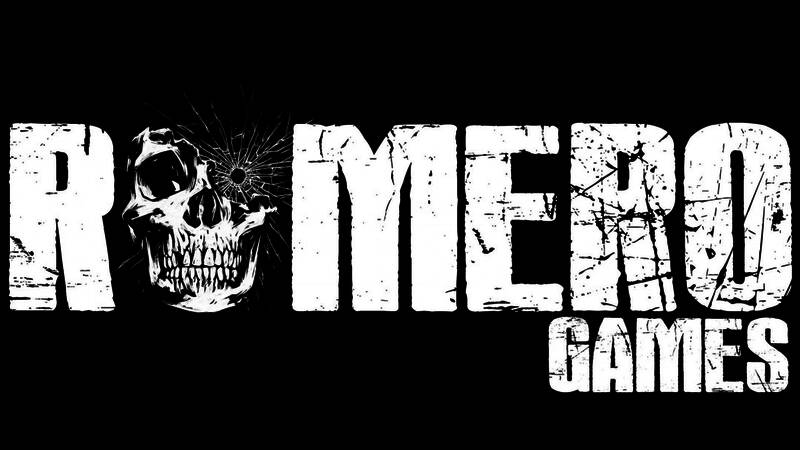 John Romero与Brenda Romero合影，背景为工作室办公环境