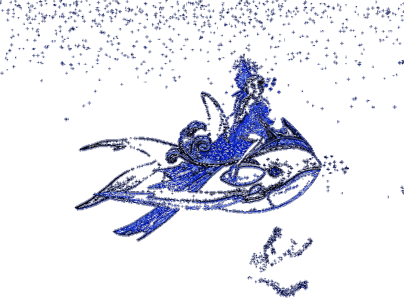 逆戟鲸坐骑正面视角，眼部细节刻画细腻