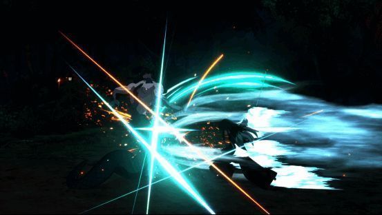 游戏角色释放奥义瞬间，华丽特效炸裂全场