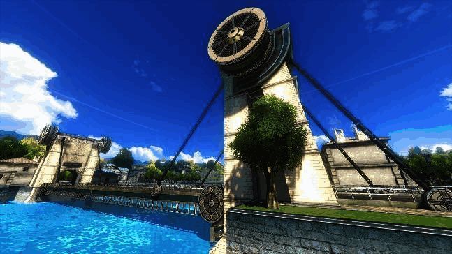 《空之轨迹 the 1st》场景地图截图，呈现卢安市全景与港口风光