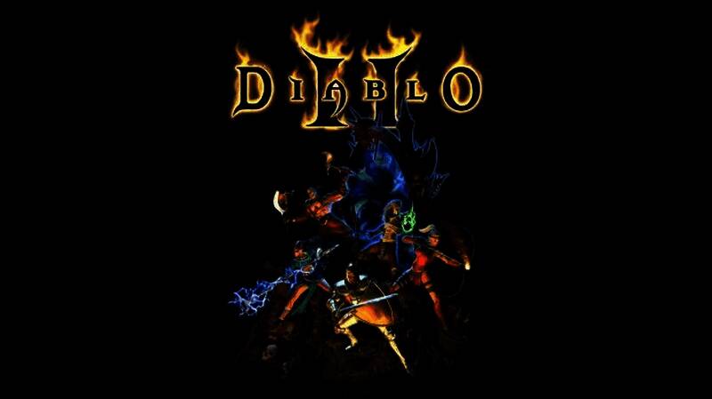 《暗黑破坏神2》早期概念图，展示神秘角色设定草稿