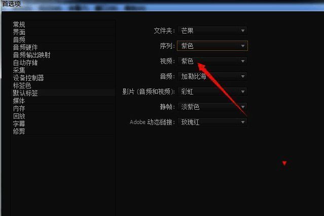 Adobe Premiere Pro颜色选择窗口，显示彩虹色选项