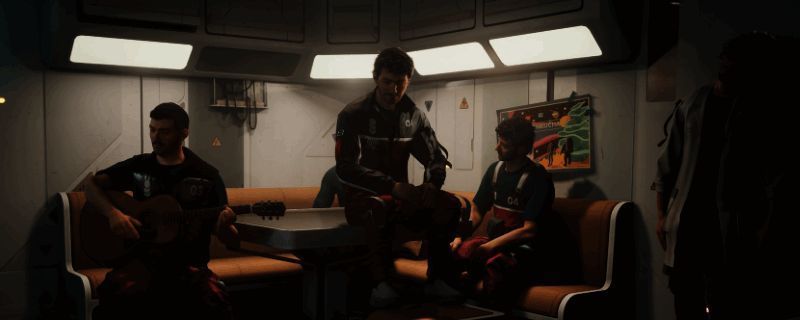 游戏中心理医生与角色进行对话的场景，背景为队长室内部环境