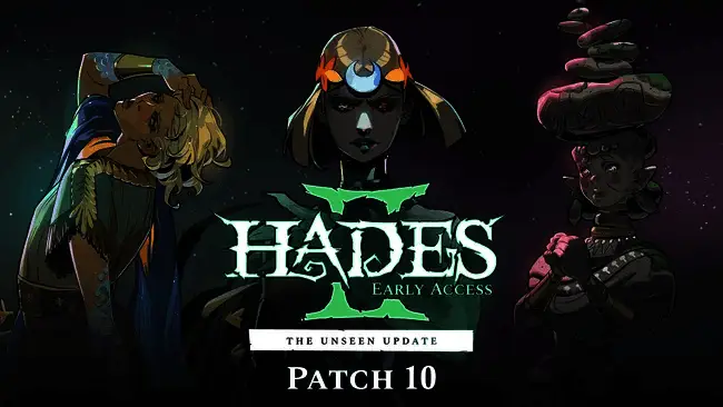 Supergiant Games官方公告截图，展示《哈帝斯2》第十号更新补丁信息