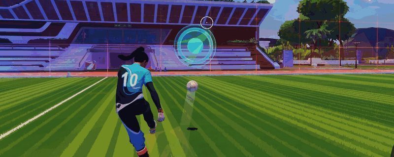 《开球！REMATCH》游戏实机画面，球员正在进行激烈拼抢