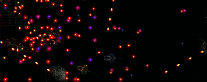 星翼游戏实机画面展示，宇宙背景下的飞行器战斗场景