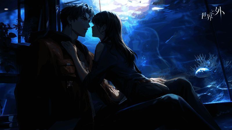 光坠星海世界之间的梦幻场景，星空与光影交错