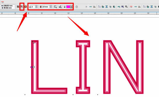 CorelDRAW高斯模糊设置界面，显示模糊半径与边界选项
